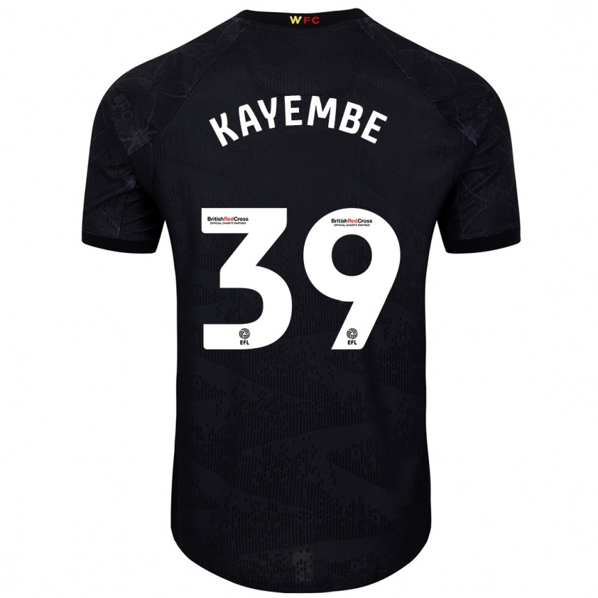 Vyrai Edo Kayembe #39 Juoda Balta Išvykos Marškinėliai 2024/25 T-Shirt