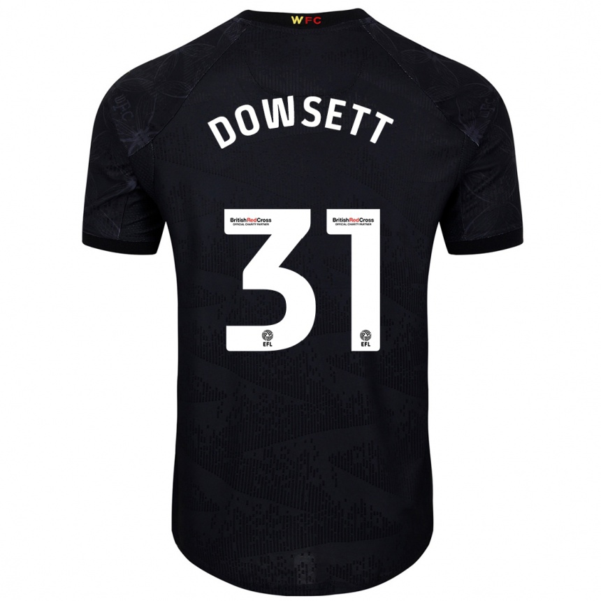 Vyrai Rebekah Dowsett #31 Juoda Balta Išvykos Marškinėliai 2024/25 T-Shirt