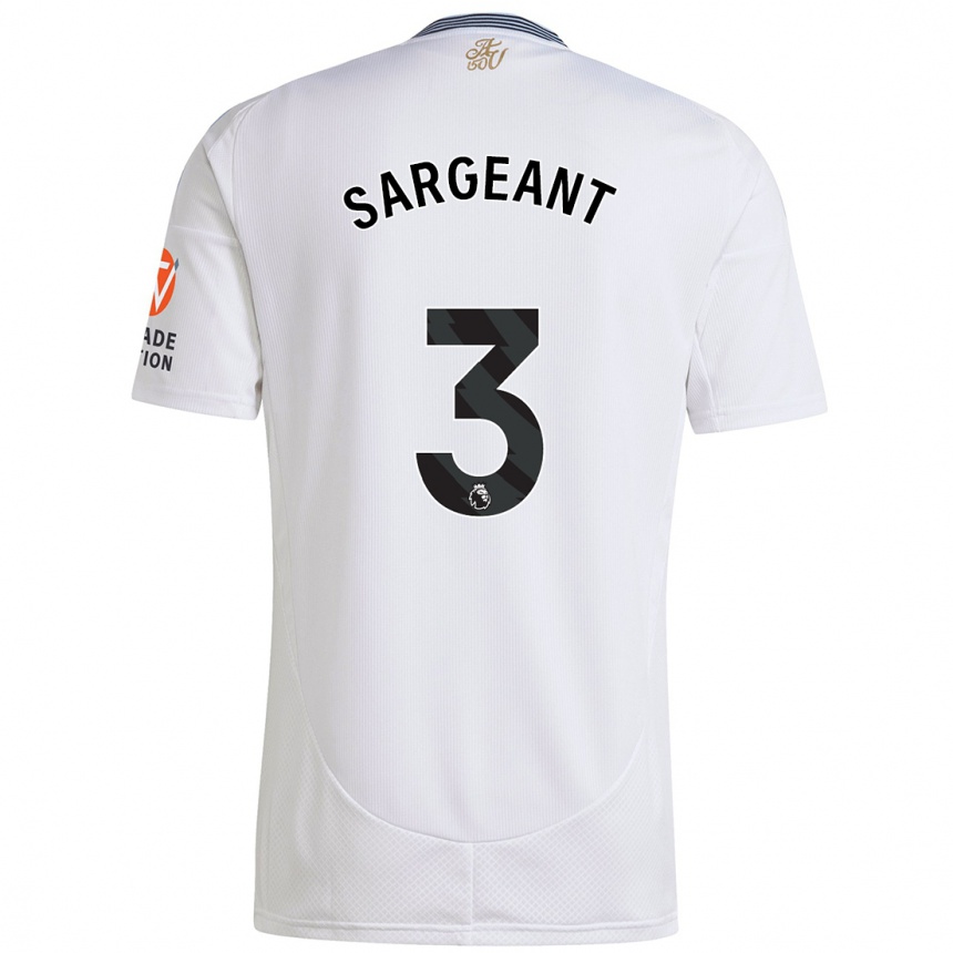 Vyrai Meaghan Sargeant #3 Baltas Išvykos Marškinėliai 2024/25 T-Shirt