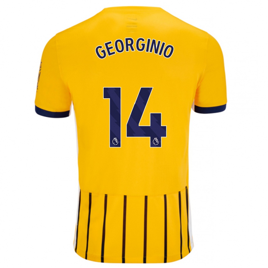 Vyrai Georginio Rutter #14 Aukso Mėlynos Spalvos Juostelės Išvykos Marškinėliai 2024/25 T-Shirt