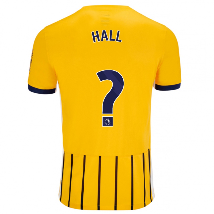 Vyrai Steven Hall #0 Aukso Mėlynos Spalvos Juostelės Išvykos Marškinėliai 2024/25 T-Shirt