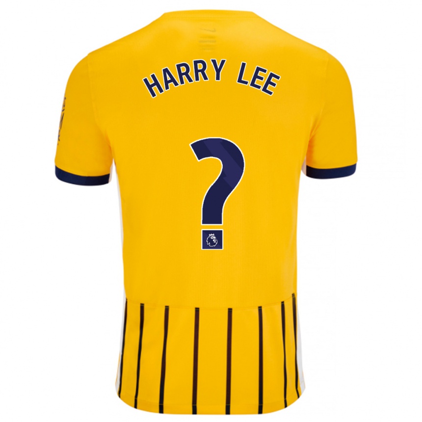 Vyrai Harry Lee #0 Aukso Mėlynos Spalvos Juostelės Išvykos Marškinėliai 2024/25 T-Shirt