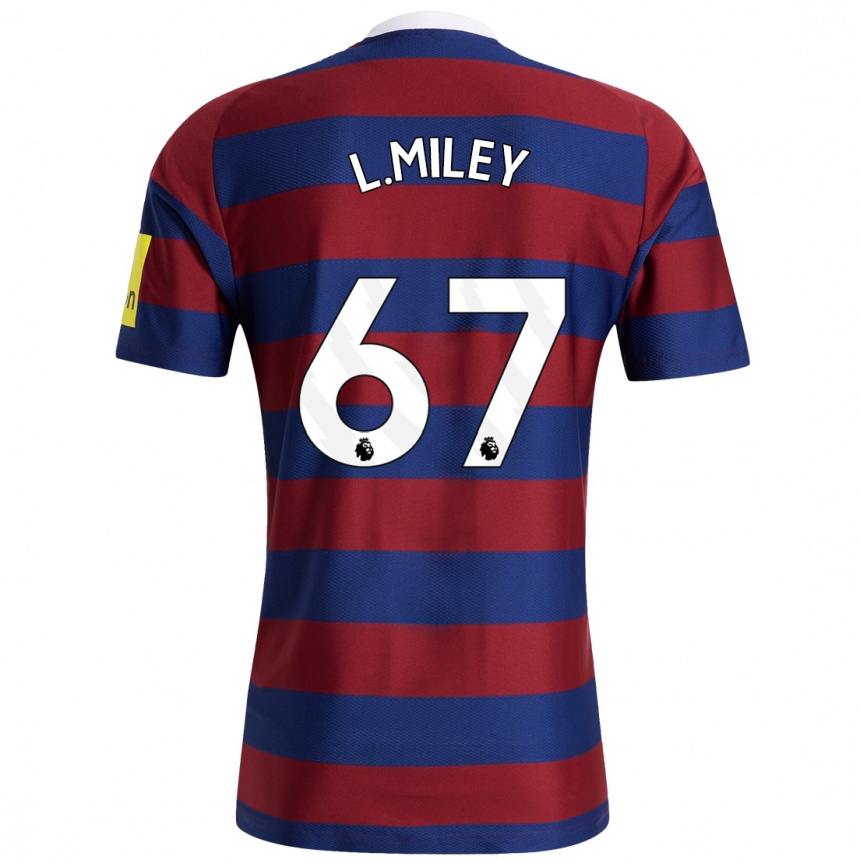 Vyrai Lewis Miley #67 Bordo Tamsiai Mėlyna Išvykos Marškinėliai 2024/25 T-Shirt