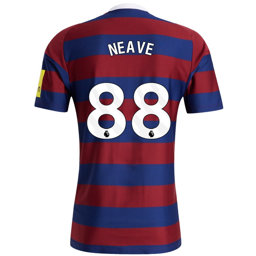 Vyrai Sean Neave #88 Bordo Tamsiai Mėlyna Išvykos Marškinėliai 2024/25 T-Shirt