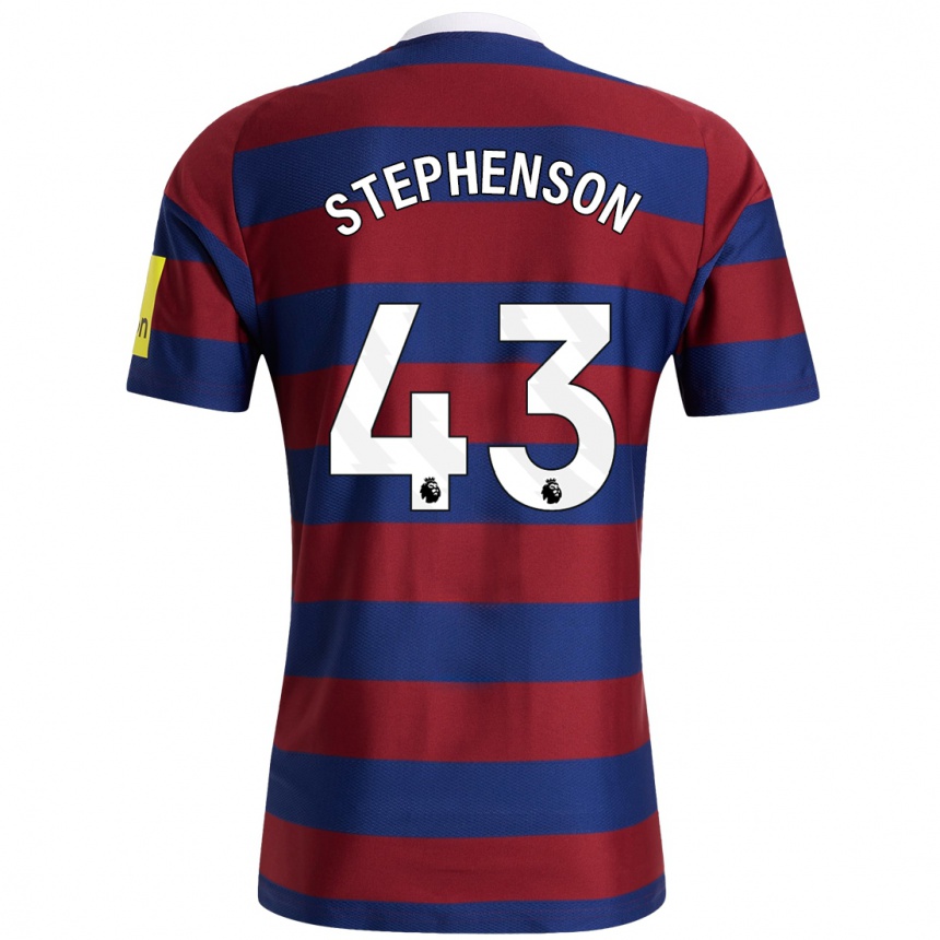 Vyrai Dylan Stephenson #43 Bordo Tamsiai Mėlyna Išvykos Marškinėliai 2024/25 T-Shirt