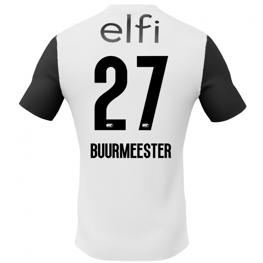 Vyrai Zico Buurmeester #27 Balta Juoda Išvykos Marškinėliai 2024/25 T-Shirt