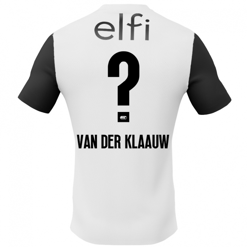 Vyrai Deacon Van Der Klaauw #0 Balta Juoda Išvykos Marškinėliai 2024/25 T-Shirt