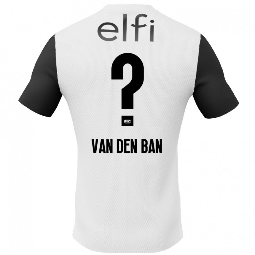 Vyrai Yoël Van Den Ban #0 Balta Juoda Išvykos Marškinėliai 2024/25 T-Shirt