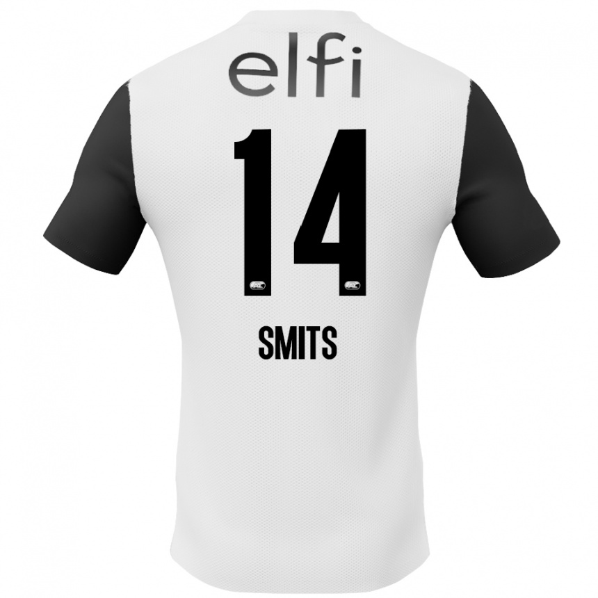 Vyrai Anthony Smits #14 Balta Juoda Išvykos Marškinėliai 2024/25 T-Shirt