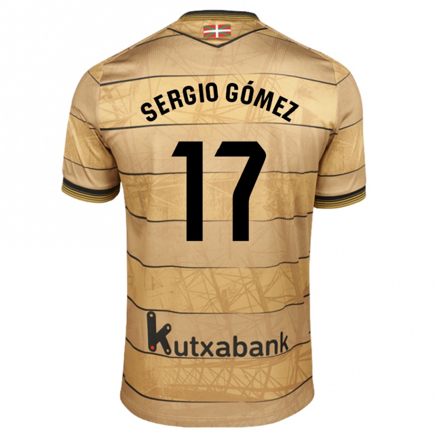 Vyrai Sergio Gómez #17 Ruda Išvykos Marškinėliai 2024/25 T-Shirt