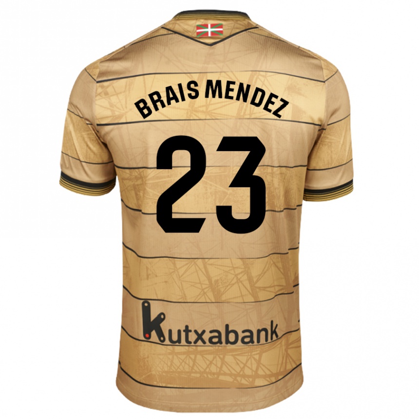 Vyrai Brais Méndez #23 Ruda Išvykos Marškinėliai 2024/25 T-Shirt