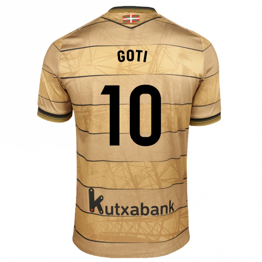 Vyrai Mikel Goti #10 Ruda Išvykos Marškinėliai 2024/25 T-Shirt