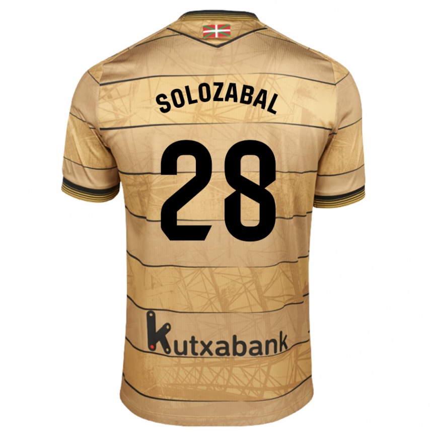 Vyrai Malen Solozabal Ibarra #28 Ruda Išvykos Marškinėliai 2024/25 T-Shirt