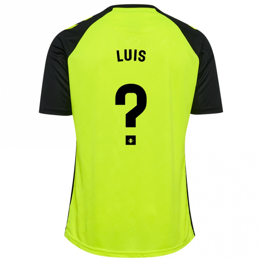 Vyrai Jorge Luis #0 Fluorescencinė Geltona Juoda Išvykos Marškinėliai 2024/25 T-Shirt