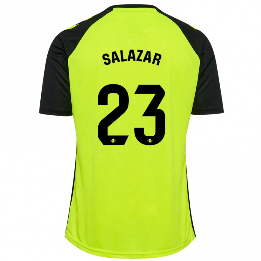 Vyrai Noelia Salazar #23 Fluorescencinė Geltona Juoda Išvykos Marškinėliai 2024/25 T-Shirt