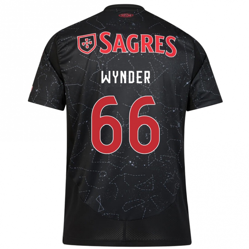 Vyrai Joshua Wynder #66 Juoda Raudona Išvykos Marškinėliai 2024/25 T-Shirt