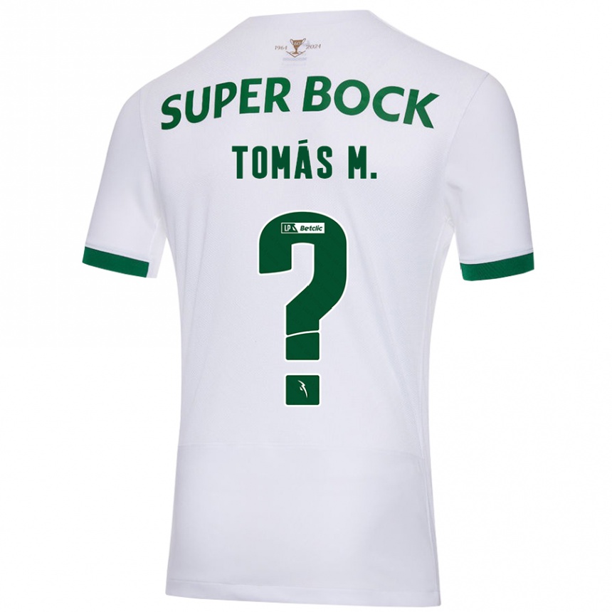 Vyrai Tomás Mendes #0 Balta Žalia Išvykos Marškinėliai 2024/25 T-Shirt