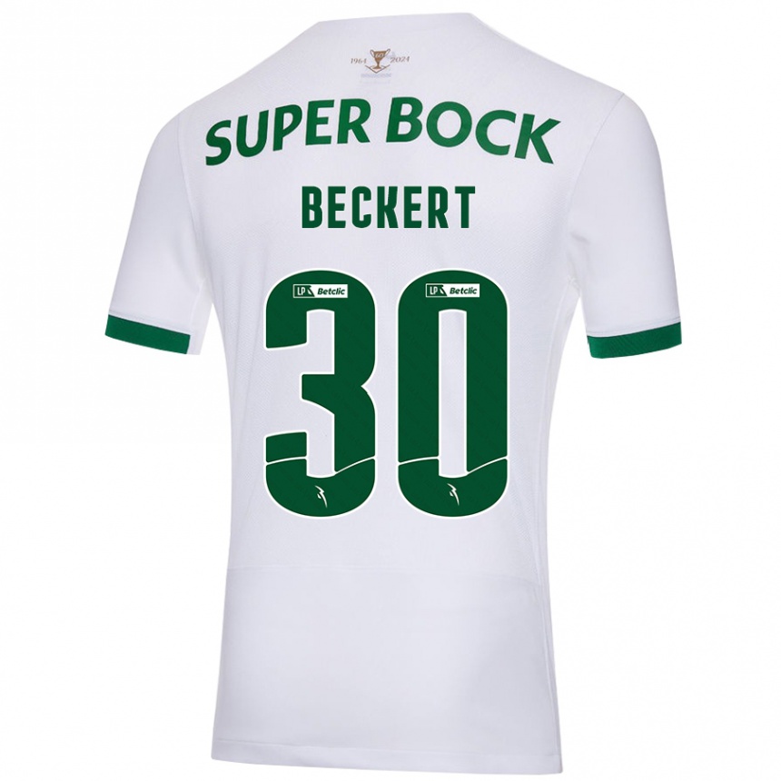 Vyrai Carolina Beckert #30 Balta Žalia Išvykos Marškinėliai 2024/25 T-Shirt