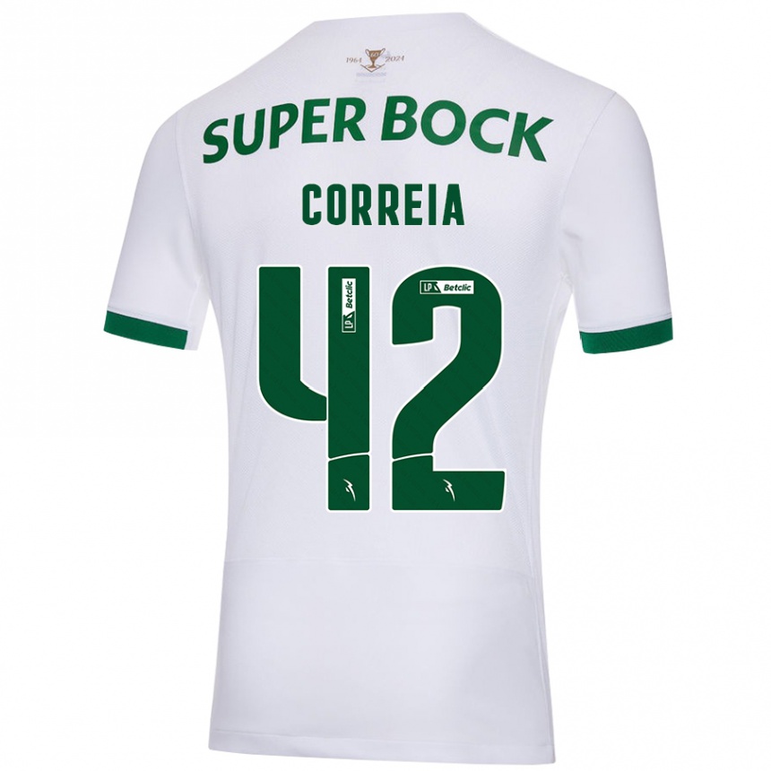 Vyrai Leonete Maísa Nozerand Correia #42 Balta Žalia Išvykos Marškinėliai 2024/25 T-Shirt