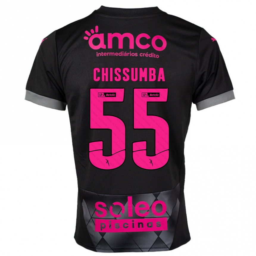 Vyrai Chissumba #55 Juoda Rožinė Išvykos Marškinėliai 2024/25 T-Shirt