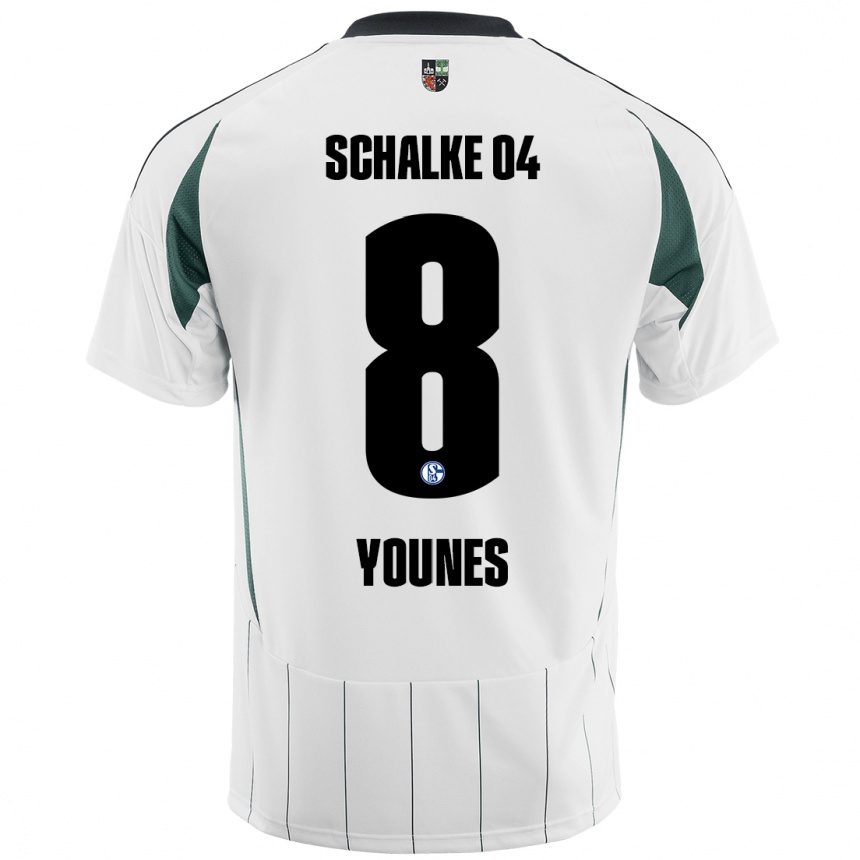 Vyrai Amin Younes #8 Balta Žalia Išvykos Marškinėliai 2024/25 T-Shirt