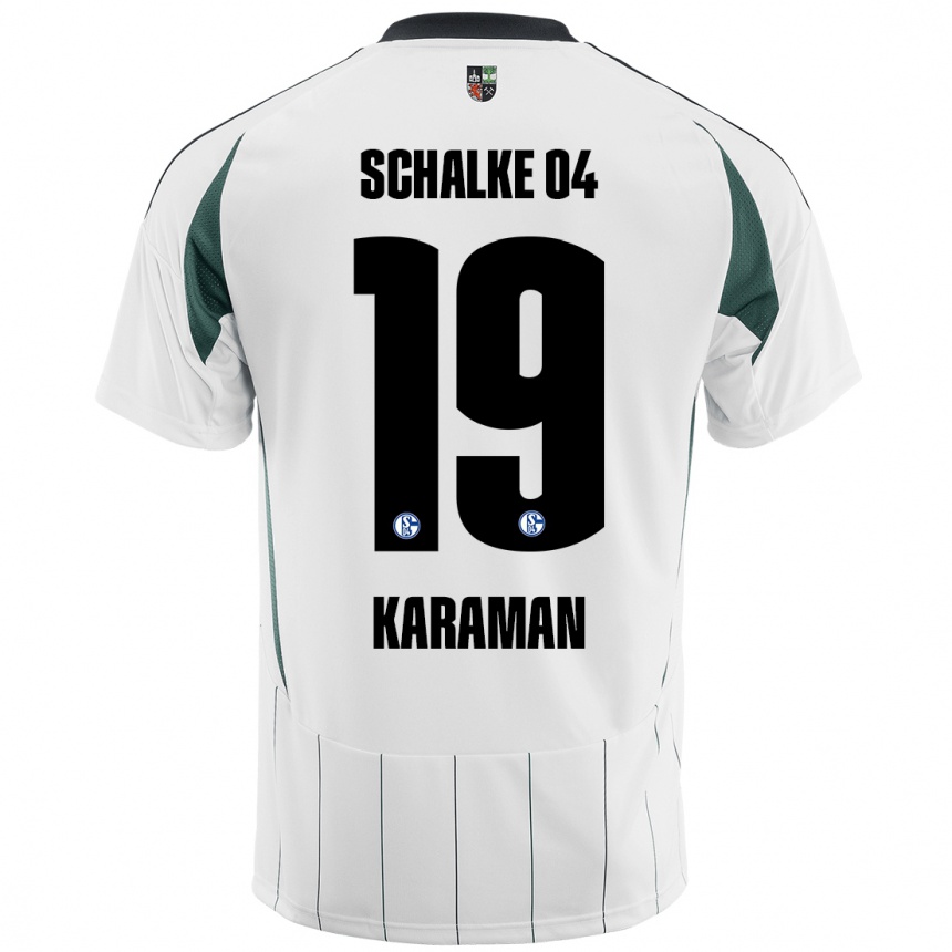 Vyrai Kenan Karaman #19 Balta Žalia Išvykos Marškinėliai 2024/25 T-Shirt