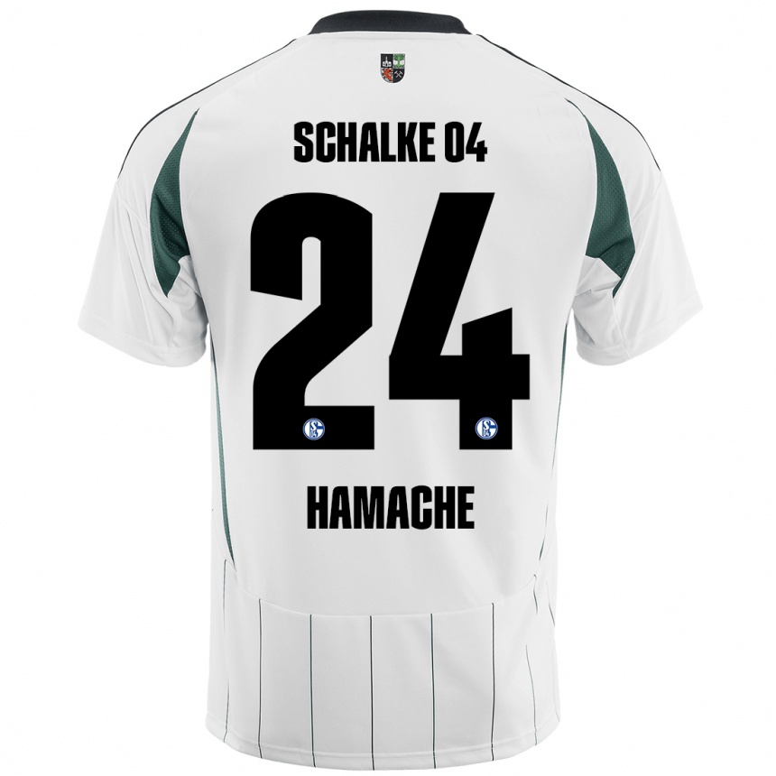 Vyrai Ilyes Hamache #24 Balta Žalia Išvykos Marškinėliai 2024/25 T-Shirt