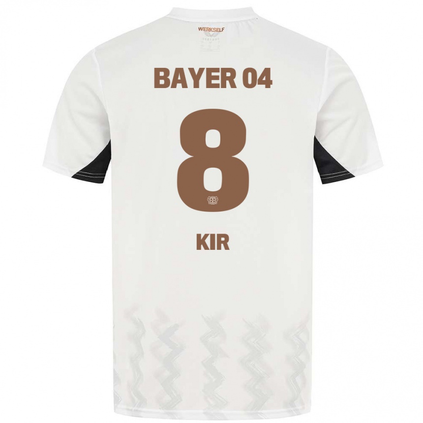 Vyrai Burak Kir #8 Balta Juoda Išvykos Marškinėliai 2024/25 T-Shirt