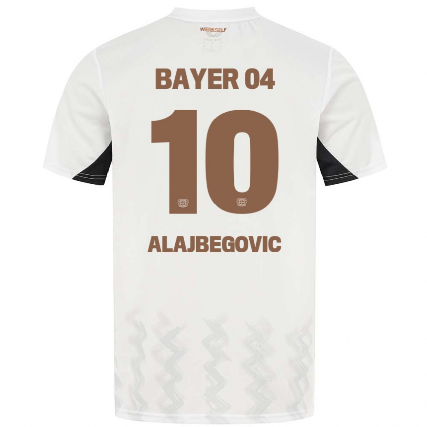 Vyrai Kerim Alajbegovic #10 Balta Juoda Išvykos Marškinėliai 2024/25 T-Shirt