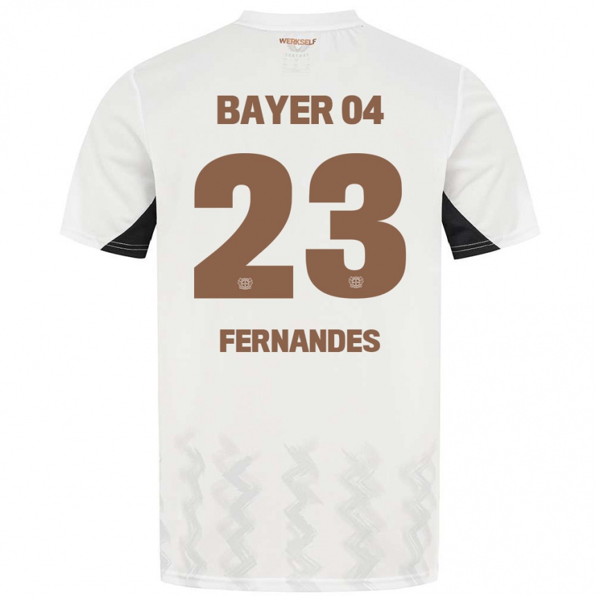 Vyrai Tyron Fernandes #23 Balta Juoda Išvykos Marškinėliai 2024/25 T-Shirt