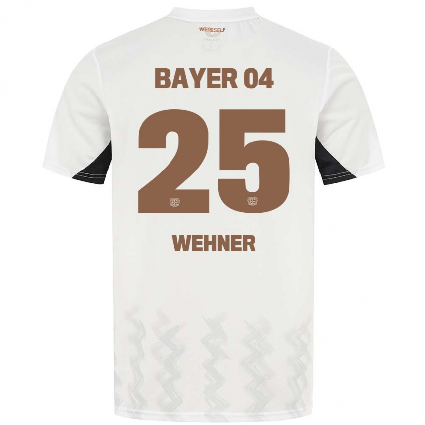 Vyrai Luca Wehner #25 Balta Juoda Išvykos Marškinėliai 2024/25 T-Shirt