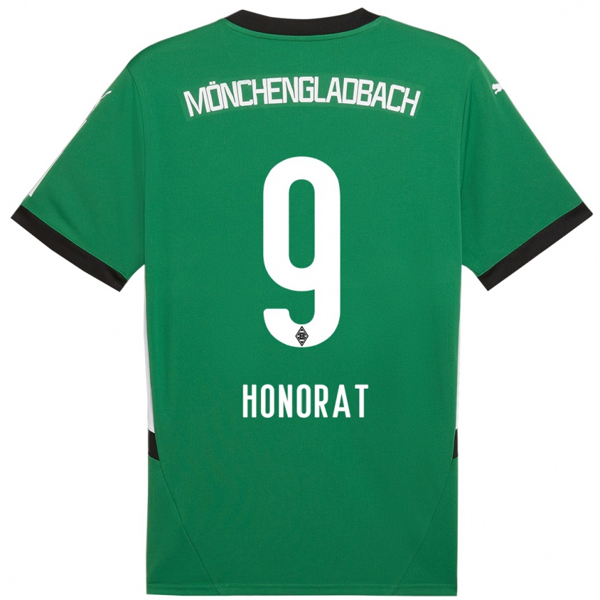 Vyrai Franck Honorat #9 Žalia Balta Išvykos Marškinėliai 2024/25 T-Shirt