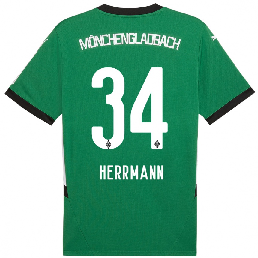 Vyrai Charles Herrmann #34 Žalia Balta Išvykos Marškinėliai 2024/25 T-Shirt