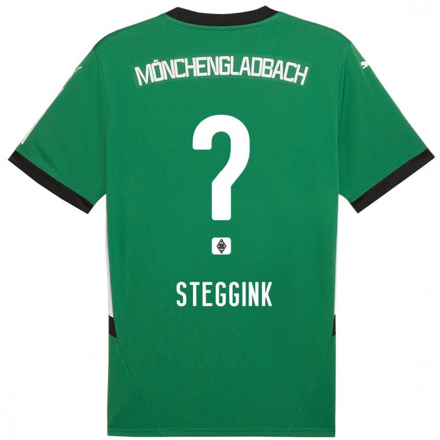 Vyrai Lennart Steggink #0 Žalia Balta Išvykos Marškinėliai 2024/25 T-Shirt