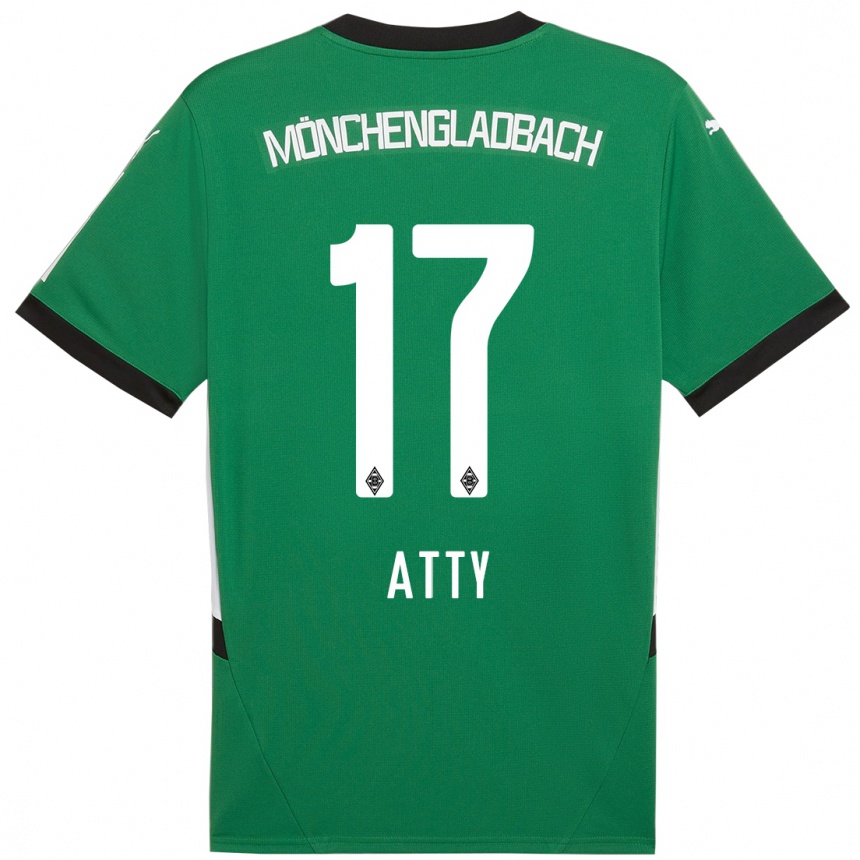 Vyrai Yassir Atty #17 Žalia Balta Išvykos Marškinėliai 2024/25 T-Shirt