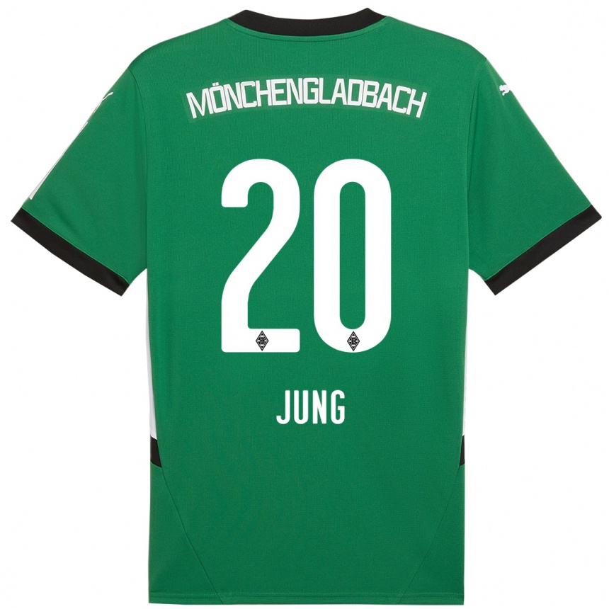 Vyrai In-Gyom Jung #20 Žalia Balta Išvykos Marškinėliai 2024/25 T-Shirt