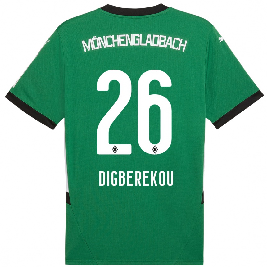 Vyrai Ibrahim Digberekou #26 Žalia Balta Išvykos Marškinėliai 2024/25 T-Shirt