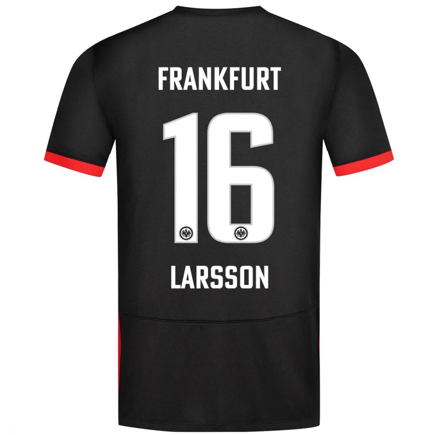 Vyrai Hugo Larsson #16 Juoda Išvykos Marškinėliai 2024/25 T-Shirt