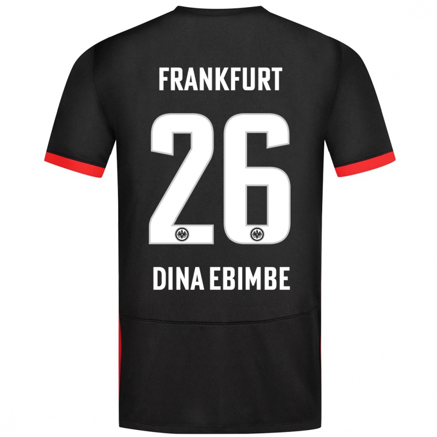 Vyrai Junior Dina Ebimbe #26 Juoda Išvykos Marškinėliai 2024/25 T-Shirt