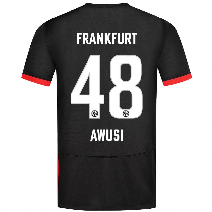 Vyrai Junior Awusi #48 Juoda Išvykos Marškinėliai 2024/25 T-Shirt