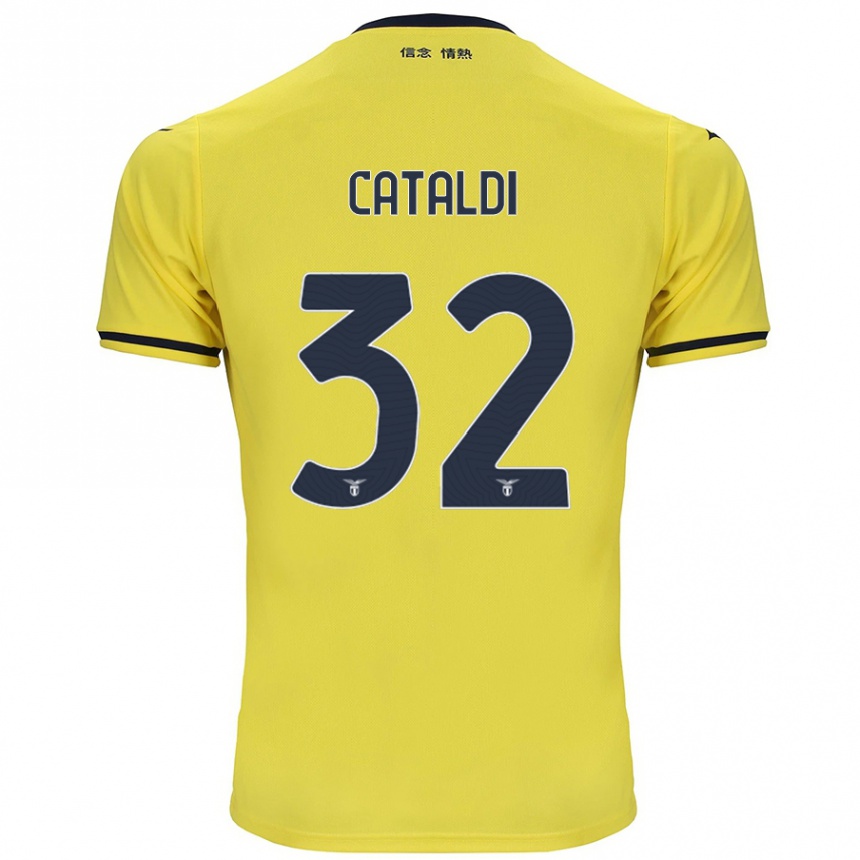 Vyrai Danilo Cataldi #32 Geltona Išvykos Marškinėliai 2024/25 T-Shirt