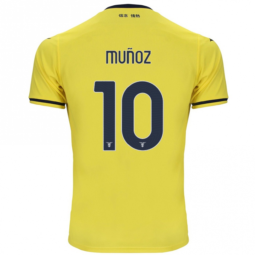 Vyrai Cristo Muñoz #10 Geltona Išvykos Marškinėliai 2024/25 T-Shirt