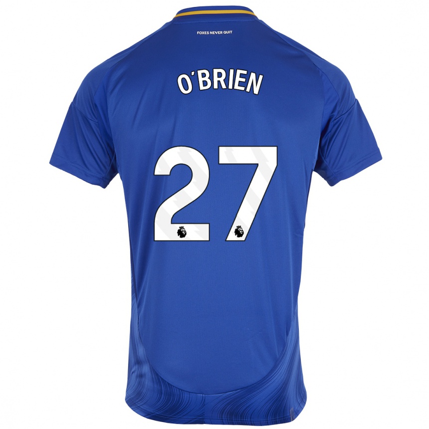 Moteriškas Shannon O'brien #27 Mėlyna Balta Namų Marškinėliai 2024/25 T-Shirt