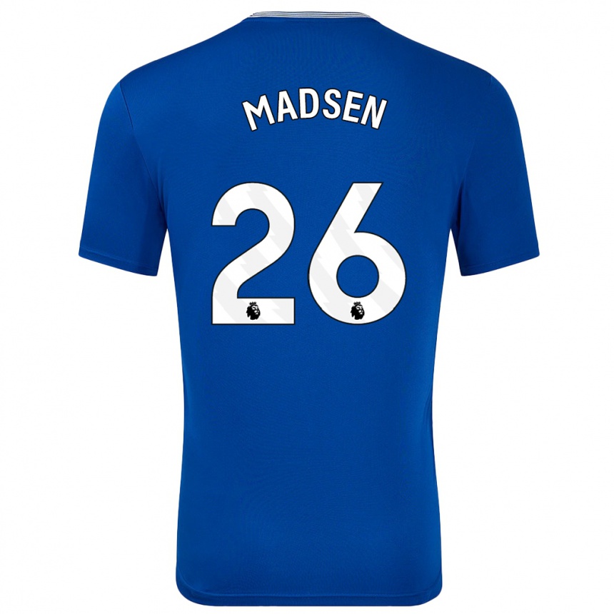 Moteriškas Rikke Madsen #26 Mėlyna Su Namų Marškinėliai 2024/25 T-Shirt