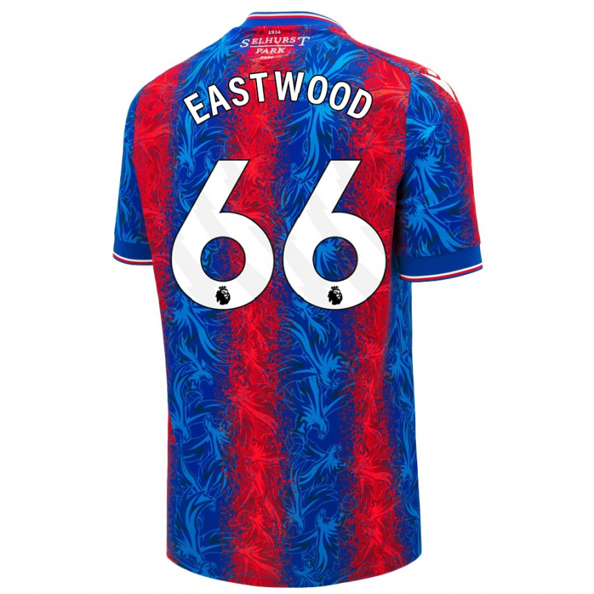 Moteriškas Billy Eastwood #66 Raudonos Mėlynos Juostelės Namų Marškinėliai 2024/25 T-Shirt