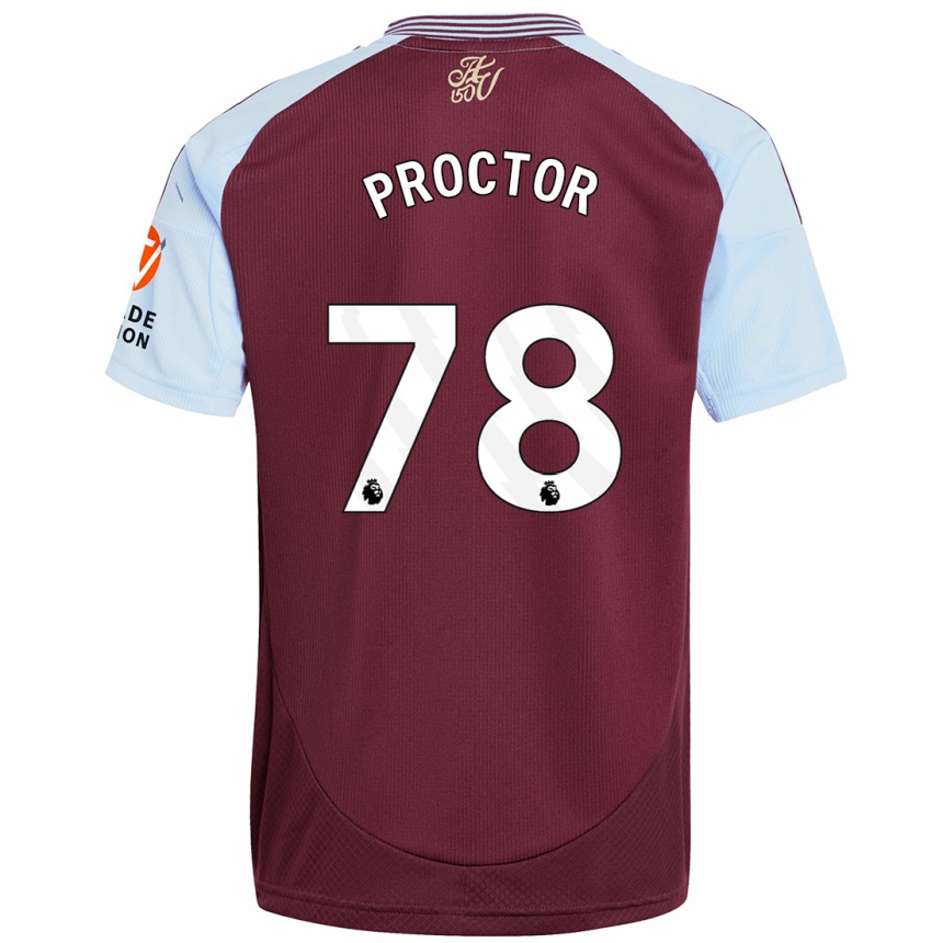 Moteriškas Sam Proctor #78 Burgundijos Dangaus Mėlynas Namų Marškinėliai 2024/25 T-Shirt