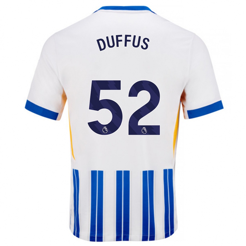 Moteriškas Josh Duffus #52 Balta Mėlyna Segtukai Namų Marškinėliai 2024/25 T-Shirt