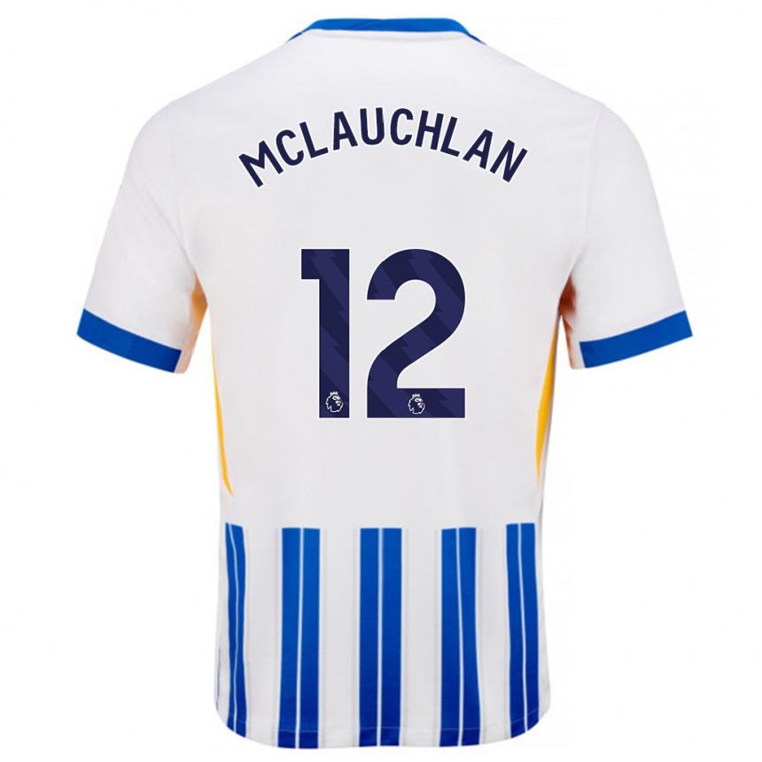 Moteriškas Rachel Mclauchlan #12 Balta Mėlyna Segtukai Namų Marškinėliai 2024/25 T-Shirt