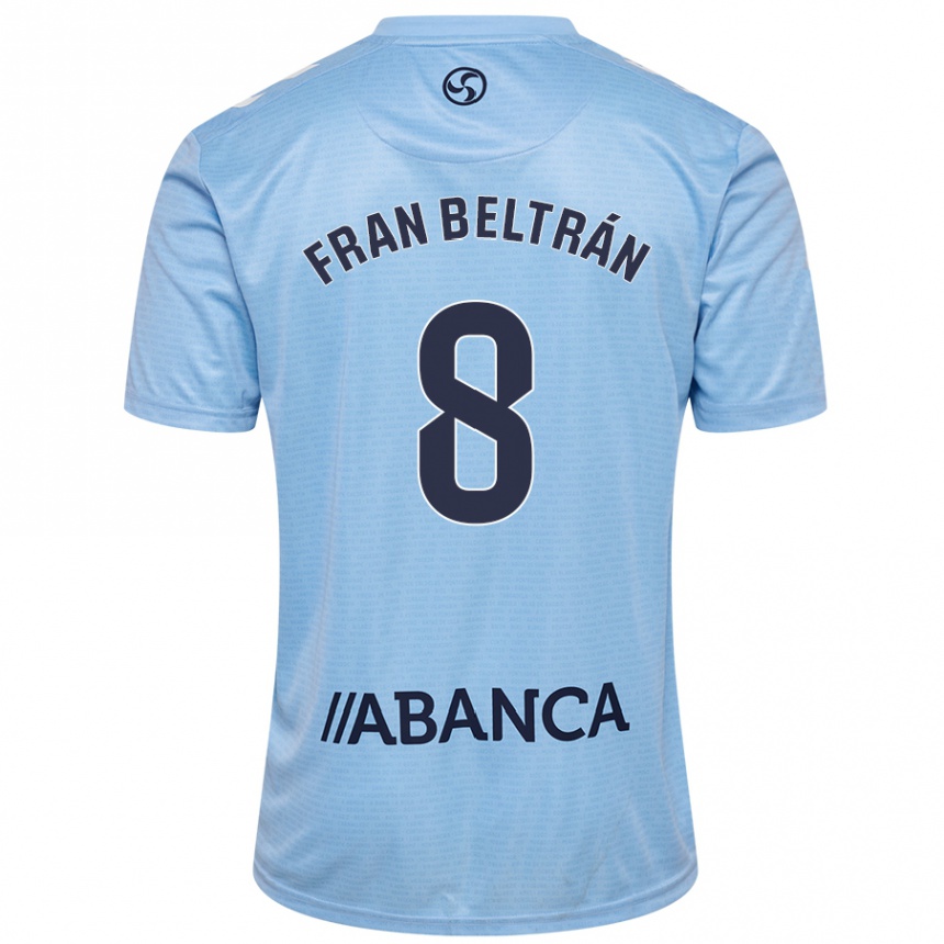 Moteriškas Fran Beltrán #8 Dangaus Mėlyna Namų Marškinėliai 2024/25 T-Shirt