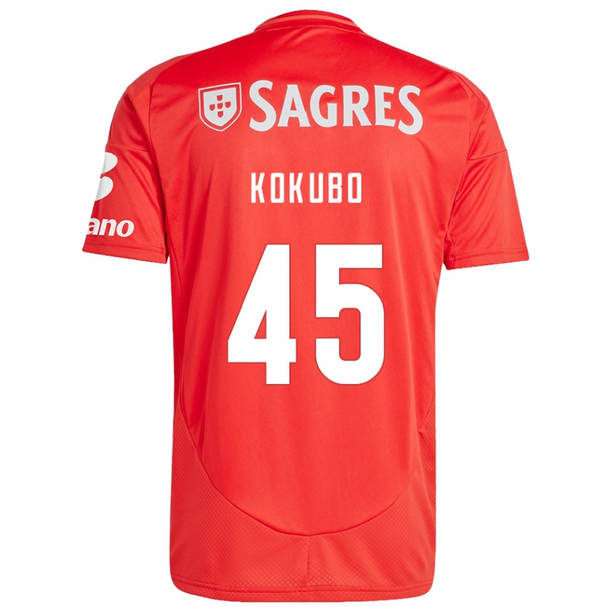 Moteriškas Leo Kokubo #45 Raudona Balta Namų Marškinėliai 2024/25 T-Shirt